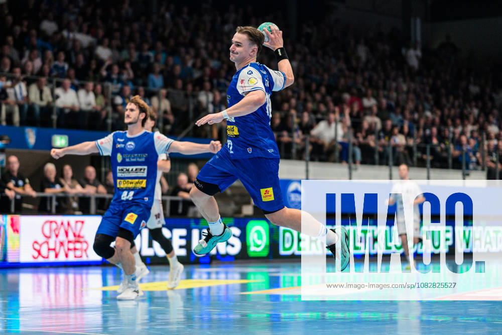 Felix Aellen, ThSV Eisenach, 22, alone in front of the goal (GER), ThSV Eisenach vs. SG BBM Bietigheim, 1st Opel Handball Bundesliga, Handball, Matchday 4, 2026–2027 Season, 7:00 p.m., September 10, 2026 GER, ThSV Eisenach vs. SG BBM Bietigheim, 1st Opel Handball Bundesliga, Handball, Matchday 4, 2026–2027 season, 7:00 p.m., September 10, 2026, Eisenach