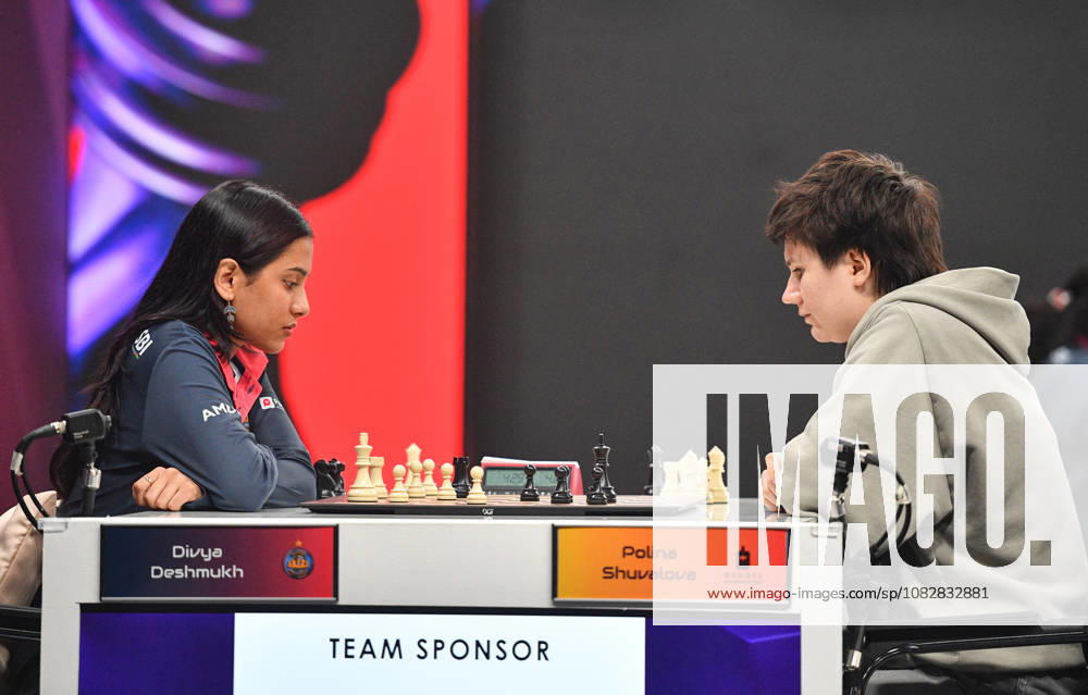 Global Chess League 2026 Divya Deshmukh (IND) of Alpine APL Pipers plays against Polina Shuvalova (RUS) of Ganges Grandmasters during Match 21 of the Global Chess League 2026 in Bengaluru, India, on September 10, 2026. Bengaluru Karnataka India