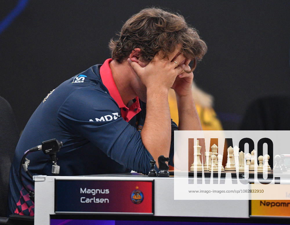 Global Chess League 2026 Magnus Carlsen of Norway, playing for Alpine APL Pipers, competes against Ian Nepomniachtchi of Russia, playing for Ganges Grandmasters, during Match 21 of the Global Chess League 2026 in Bengaluru, India, on September 10, 2026. Bengaluru Karnataka India