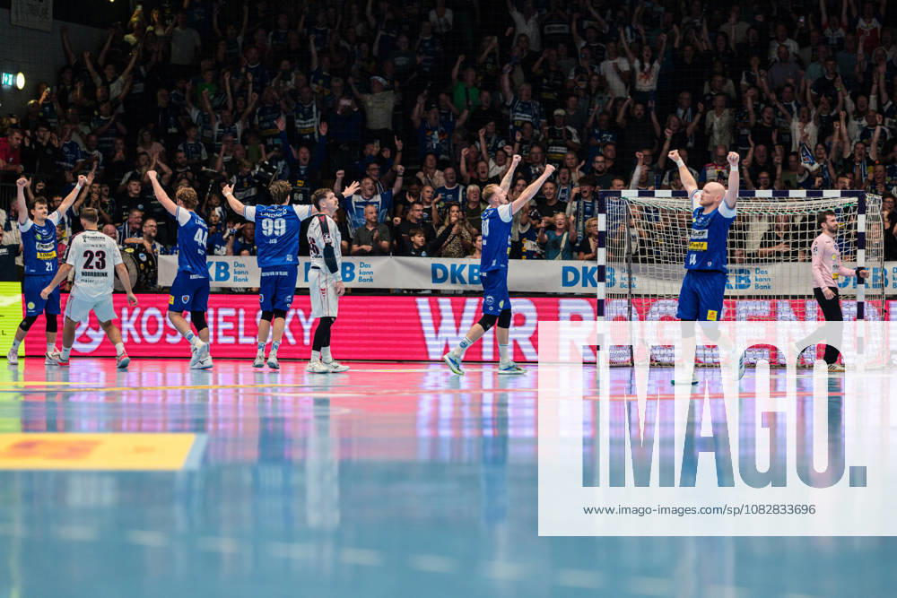 ThSV celebrates its first win of the season 26 27 Stephan Seitz, ThSV Eisenach, 44, Tillman Leu, ThSV Eisenach, 99, Jonathan Fischer, SG BBM Bietigheim, 36, Dominik Solak, ThSV Eisenach, 30, Matija Spikic, ThSV Eisenach, 01, Peter Walz, ThSV Eisenach, 14, Matija Spikic, ThSV Eisenach, 01 (GER), ThSV Eisenach vs. SG BBM Bietigheim, 1st Opel Handball Bundesliga, Handball, Matchday 4, 2026–2027 Season, 7:00 PM, September 10, 2026 GER, ThSV Eisenach vs. SG BBM Bietigheim, 1st Opel Handball Bundesliga, Handball, Matchday 4, 2026–2027 season, 7:00 p.m., September 10, 2026, Eisenach