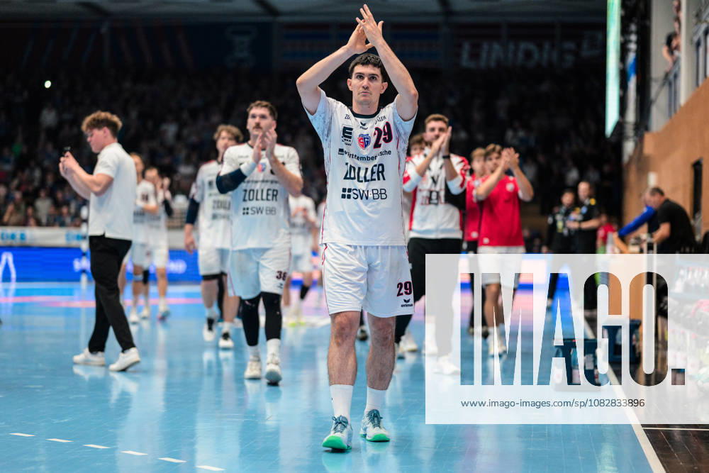 Moritz Strosack of SG BBM Bietigheim, 29, claps for his fans after the loss GER, ThSV Eisenach vs. SG BBM Bietigheim, 1st Opel Handball Bundesliga, Handball, Matchday 4, 2026–2027 Season, 7:00 p.m., September 10, 2026 GER, ThSV Eisenach vs. SG BBM Bietigheim, 1st Opel Handball Bundesliga, Handball, Matchday 4, 2026–2027 season, 7:00 p.m., September 10, 2026, Eisenach