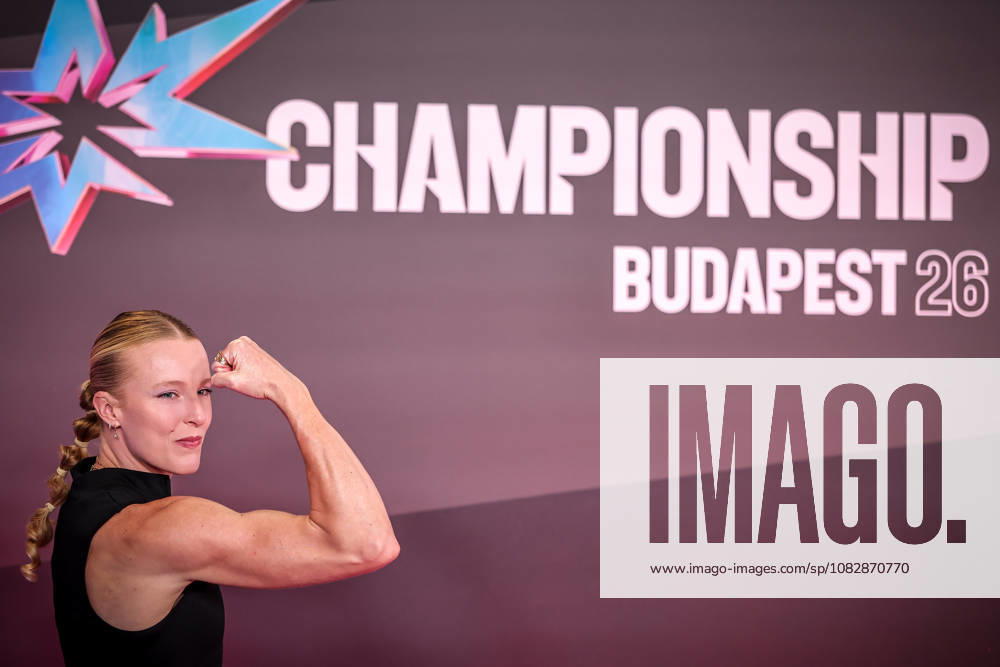 (260911) -- BUDAPEST, Sept. 11, 2026 -- Sandi Morris of the United States attends a red carpet event of World Athletics Ultimate Championships in Budapest, Hungary on Sept. 10, 2026. (Photo by Xinhua) (SP)HUNGARY-BUDAPEST-WORLD ATHLETICS ULTIMATE CHAMPIONSHIP DavidxBalogh