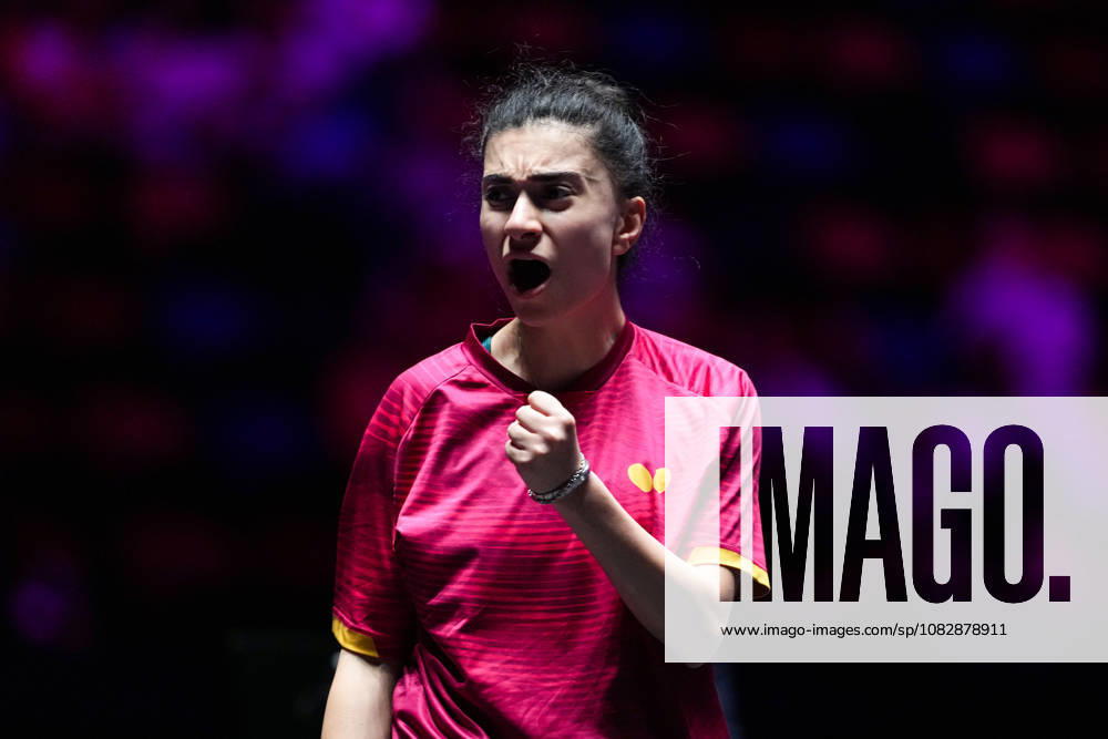 (260911) -- MACAO, Sept. 11, 2026 -- Elizabet Abraamian of Russia celebrates scoring during the women s singles round of 16 match between Chen Yi of China and Elizabet Abraamian of Russia at the 2026 World Table tennis, Tischtennis (WTT) Champions Macao in Macao, south China, Sept. 11, 2026. ) (SP)CHINA-MACAO-TABLE TENNIS-WTT-WOMEN S SINGLES (CN) CheongxKamxKa