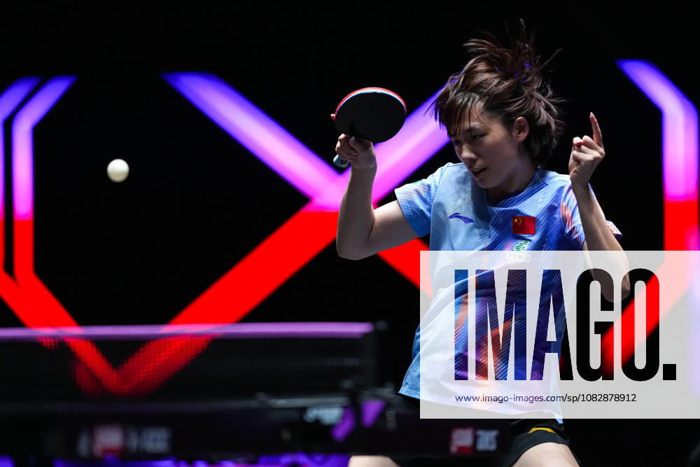 (260911) -- MACAO, Sept. 11, 2026 -- Chen Yi of China hits a return during the women s singles round of 16 match between Chen Yi of China and Elizabet Abraamian of Russia at the 2026 World Table tennis, Tischtennis (WTT) Champions Macao in Macao, south China, Sept. 11, 2026. ) (SP)CHINA-MACAO-TABLE TENNIS-WTT-WOMEN S SINGLES (CN) CheongxKamxKa