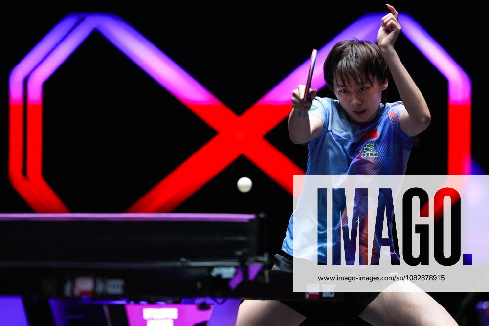 (260911) -- MACAO, Sept. 11, 2026 -- Chen Yi of China hits a return during the women s singles round of 16 match between Chen Yi of China and Elizabet Abraamian of Russia at the 2026 World Table tennis, Tischtennis (WTT) Champions Macao in Macao, south China, Sept. 11, 2026. ) (SP)CHINA-MACAO-TABLE TENNIS-WTT-WOMEN S SINGLES (CN) CheongxKamxKa