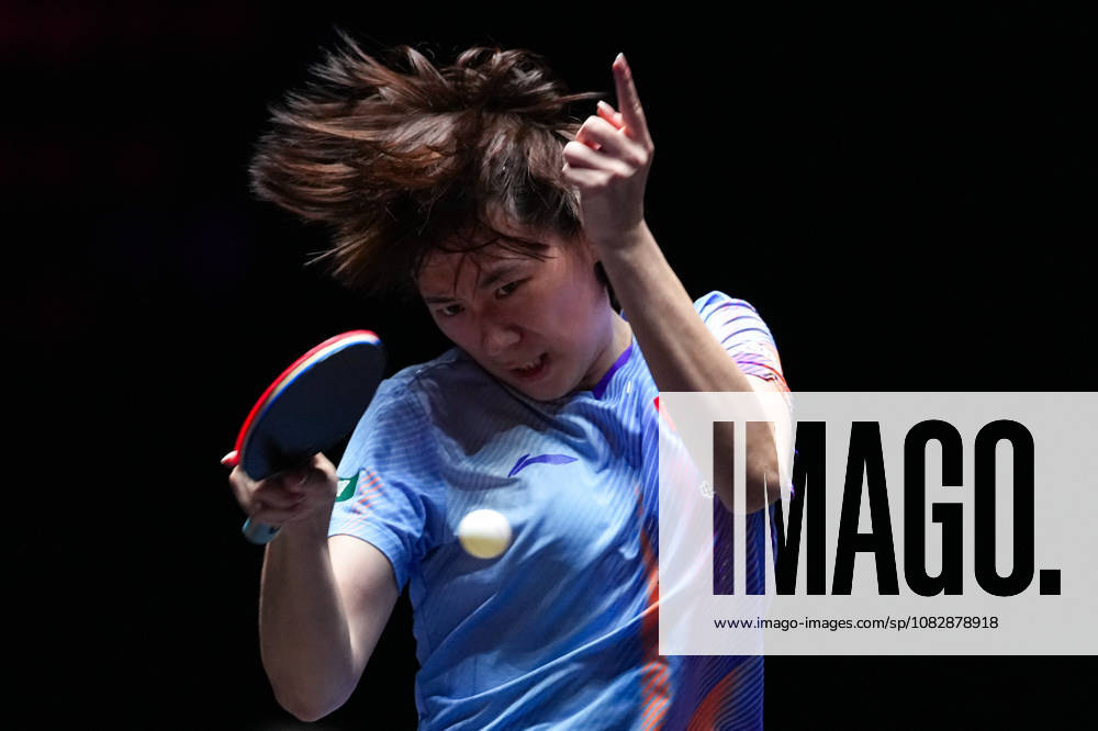 (260911) -- MACAO, Sept. 11, 2026 -- Chen Yi of China hits a return during the women s singles round of 16 match between Chen Yi of China and Elizabet Abraamian of Russia at the 2026 World Table tennis, Tischtennis (WTT) Champions Macao in Macao, south China, Sept. 11, 2026. ) (SP)CHINA-MACAO-TABLE TENNIS-WTT-WOMEN S SINGLES (CN) CheongxKamxKa