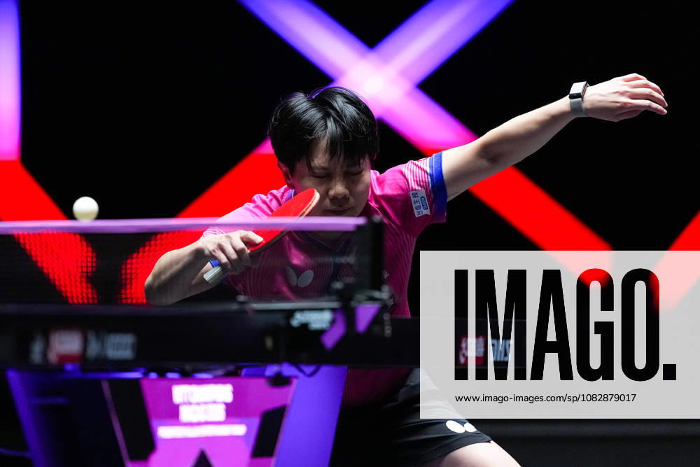 (260911) -- MACAO, Sept. 11, 2026 -- Cheng I-Ching of Chinese Taipei hits a return during the women s singles round of 16 match between Odo Satsuki of Japan and Cheng I-Ching of Chinese Taipei at the 2026 World Table tennis, Tischtennis (WTT) Champions Macao in Macao, south China, Sept. 11, 2026. ) (SP)CHINA-MACAO-TABLE TENNIS-WTT-WOMEN S SINGLES (CN) CheongxKamxKa