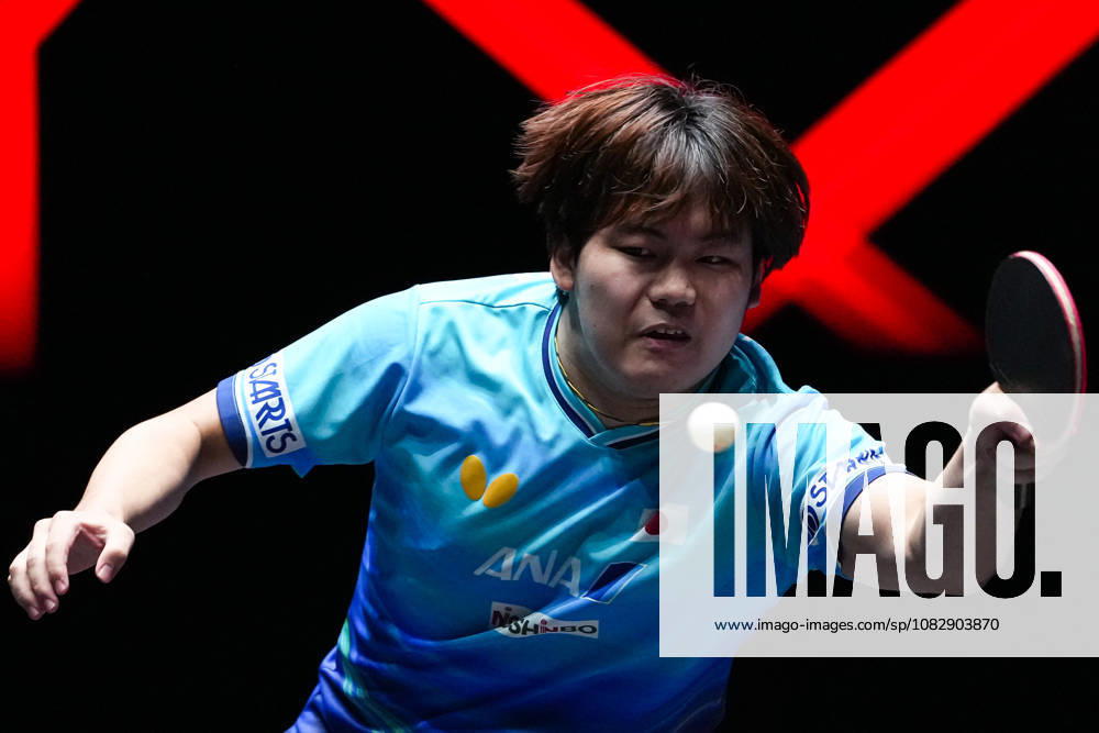 (260911) -- MACAO, Sept. 11, 2026 -- Matsushima Sora hits a return during the men s singles round of 16 match between Wong Chun Ting of China s Hong Kong and Matsushima Sora of Japan at the 2026 World Table tennis, Tischtennis (WTT) Champions Macao in Macao, south China, Sept. 11, 2026. ) (SP)CHINA-MACAO-TABLE TENNIS-WTT-MEN S SINGLES (CN) CheongxKamxKa