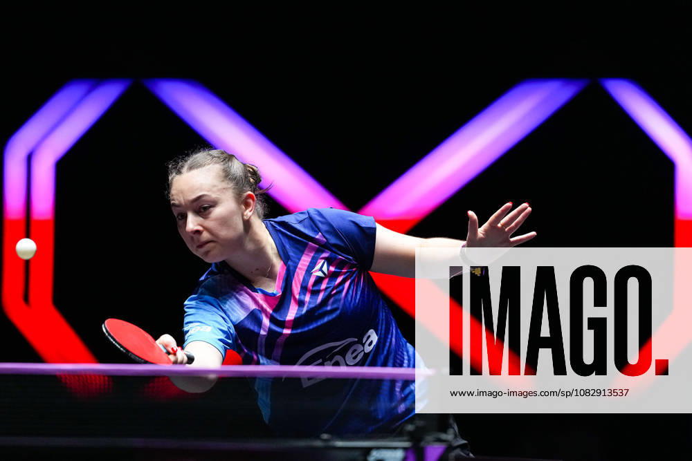 (260911) -- MACAO, Sept. 11, 2026 -- Natalia Bajor hits a return during the women s singles round of 16 match between Natalia Bajor of Poland and Han Ying of Germany at the 2026 World Table tennis, Tischtennis (WTT) Champions Macao in Macao, south China, Sept. 11, 2026. ) (SP)CHINA-MACAO-TABLE TENNIS-WTT-WOMEN S SINGLES (CN) CheongxKamxKa