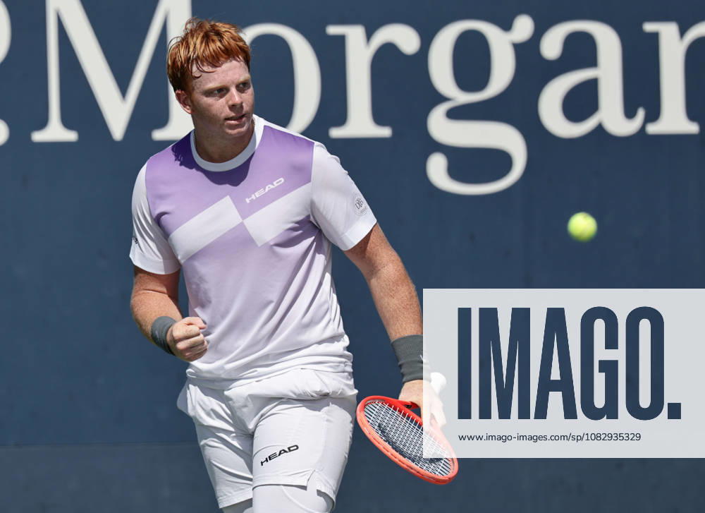 Jamie Mackenzie (GER) pumps his fist and celebrates; celebration, emotion; Boys Singles, Boys Singles Tennis, 2026 US Open Grand Slam, Billie Jean King Tennis Center, New York, New York, USA