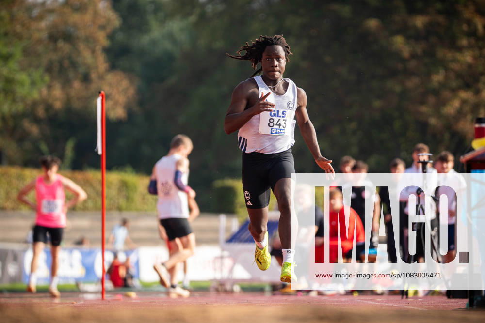 German U16 and U20 Team Championships, Troisdorf, September 12, 2026. Track and field: LANG Gabriel of SCC Berlin during the MJU20 long jump at the German U16 and U20 Team Championships at Aggerstadion on September 12, 2026 in Troisdorf, Germany