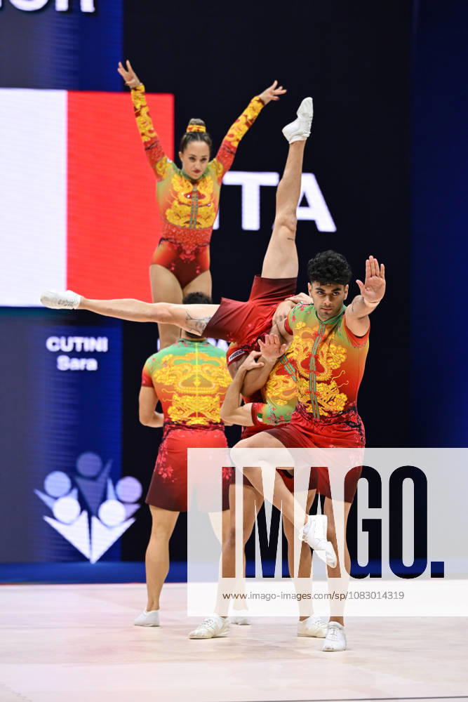 IPA88432253 - Marcello PATTERI Davide NACCI Sara CUTINI Matteo FALERA Francesco SEBASTIO (ITA) at the 19th World Aerobic Gymnastics Championships, held in Pamplona, Spain, on September 12, 2026