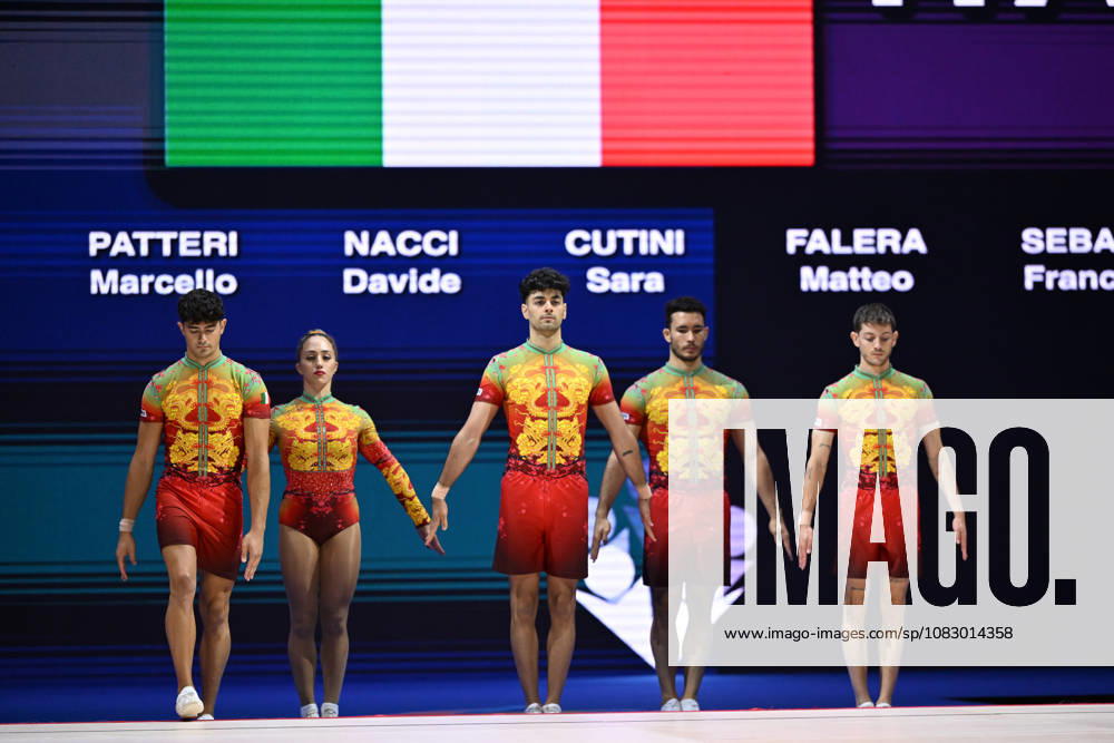 IPA88432267 - Marcello PATTERI Davide NACCI Sara CUTINI Matteo FALERA Francesco SEBASTIO (ITA) at the 19th World Aerobic Gymnastics Championships in Pamplona, Spain, on September 12, 2026