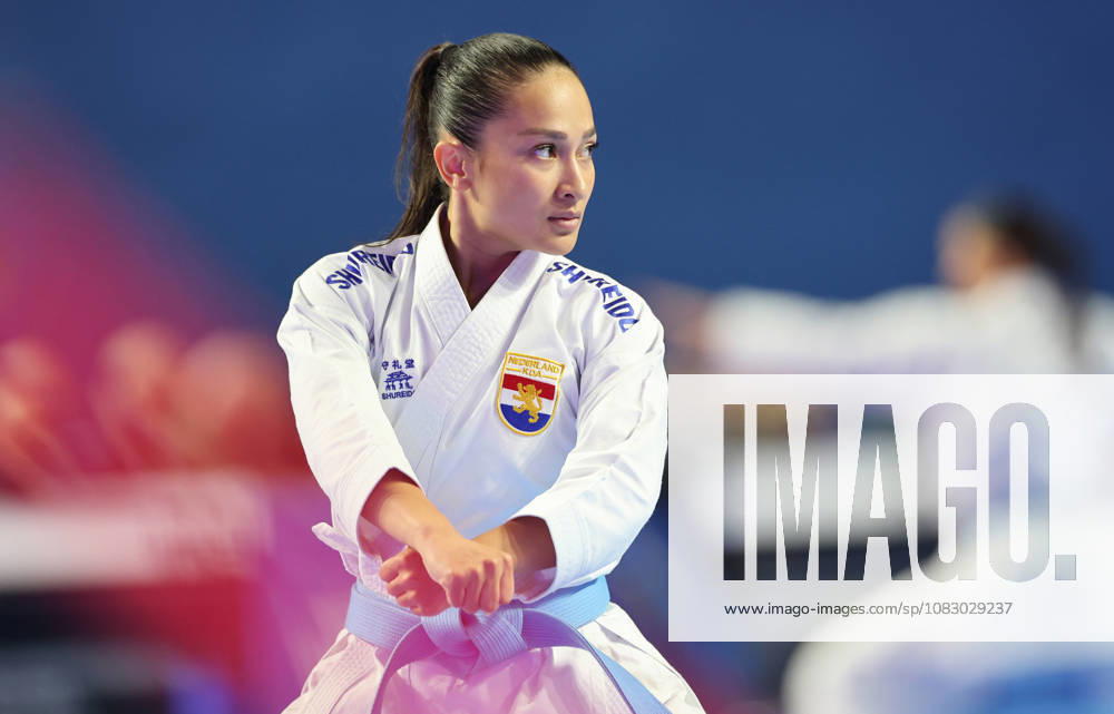 REPRO FREE *PRESS RELEASE NO REPRODUCTION FEE* 2026 ONAKAI Karate Irish Open, Ireland National Indoor Arena, Blanchardstown 12 9 2026 Soraya Wahjudi of Netherlands competing in the Female Senior Kata competition Soraya Wahjudi competing in the Female Senior Kata competition 12 9 2026