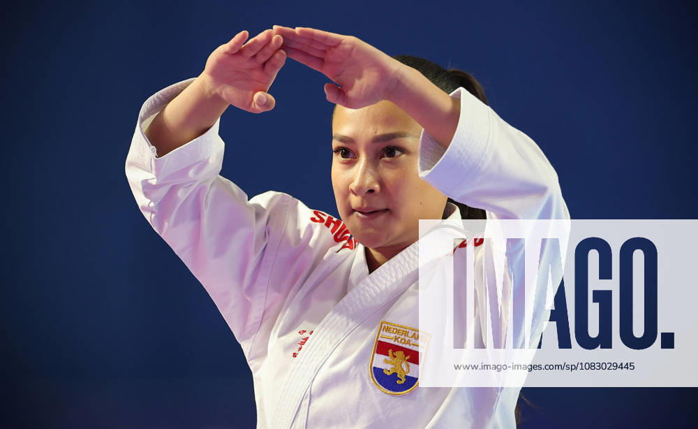 REPRO FREE *PRESS RELEASE NO REPRODUCTION FEE* 2026 ONAKAI Karate Irish Open, Ireland National Indoor Arena, Blanchardstown 12 9 2026 Soraya Wahjudi of Netherlands competing in the Female Senior Kata competition Soraya Wahjudi competing in the Female Senior Kata competition 12 9 2026