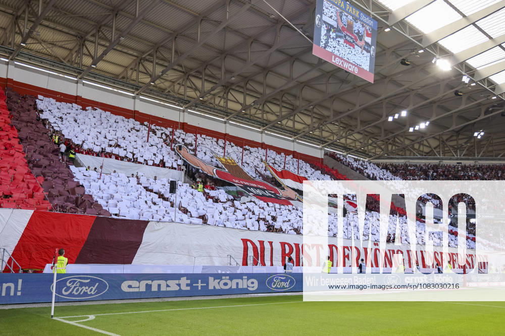 SC Freiburg Fan Section, Fan Choreography, Ultras, Banners, Flags, Scarves, Stands, Choreography, Germany, Soccer, Bundesliga 1, Matchday 3, 2026–2027, SC Freiburg vs. Borussia Mönchengladbach, September 12, 2026, Freiburg im Breisgau, Europa-Park Stadium, Germany
