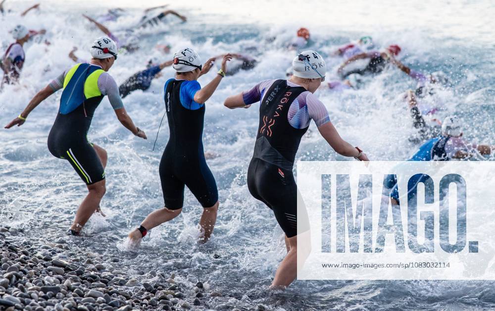 2026 IRONMAN 70.3 World Championship in Nice: Swim Start Athletes competing in the 2026 VinFast IRONMAN 70.3 World Championship in Nice, France. Nice, Promenade des Anglais, Alpes-Maritimes, Provence-Alpes-Côte d Azur, France IKW_9192