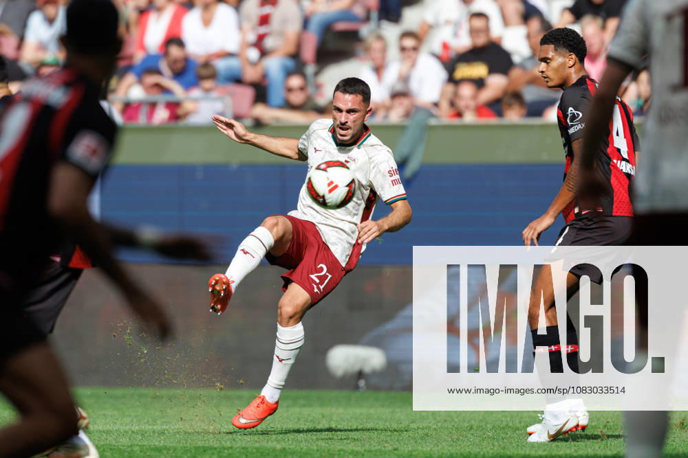 Arijon Ibrahimovic, 21, FC Augsburg, during the match between FC Augsburg and Bayer 04 Leverkusen, soccer, men s, Bundesliga, 2026–2027, Matchday 3 on September 12, 2026, in Augsburg, WWK ARENA. DFL and DFB regulations prohibit any use of photographs as image sequences and or quasi-video. Bavaria, Germany