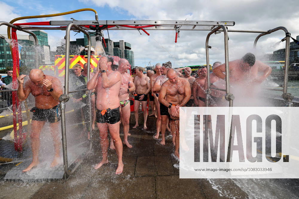 REPRO FREE *PRESS RELEASE NO REPRODUCTION FEE* 106th Dublin City Liffey Swim 2026, River Liffey, Dublin 12 9 2026 A view of competitors washing down after the race A view of competitors washing down after the race 12 9 2026
