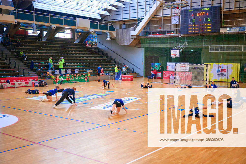 Warm-up, Scene, Charlottenburg Sports Hall, Rostocker HC, GER, Women s Handball Bundesliga 2, Fuechse Berlin vs. Rostocker HC Rostock Dolphins, 2026–27 Season, Matchday 3, September 12, 2026, GER, Women’s 2nd Handball Bundesliga, Fuechse Berlin vs. Rostocker HC Rostock Dolphins, 2026–27 season, Matchday 3, September 12, 2026, Berlin