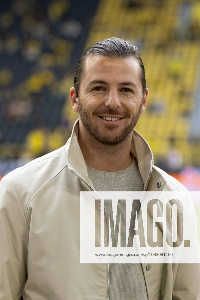 Dortmund, Germany, September 12, 2026, Riccardo Basile, Sky Sport commentator, during the Bundesliga match between Borussia Dortmund and SC Paderborn 07 at Signal Iduna Park in Dortmund. Photo by Joachim Bywaletz. DFB and DFL regulations prohibit any use of photographs as image sequences and or quasi- VIDEO