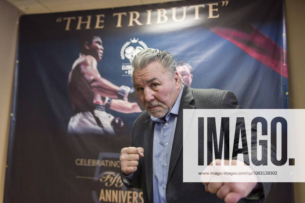 George Chuvalo poses for a portrait after the announcement in Toronto on Friday, March 11, 2016 of upcoming events commemorating the historic 1966 Muhammad Ali versus George Chuvalo boxing match. Chuvalo Ali 20160311 - ZUMAc35_ 20160311_zaf_c35_134