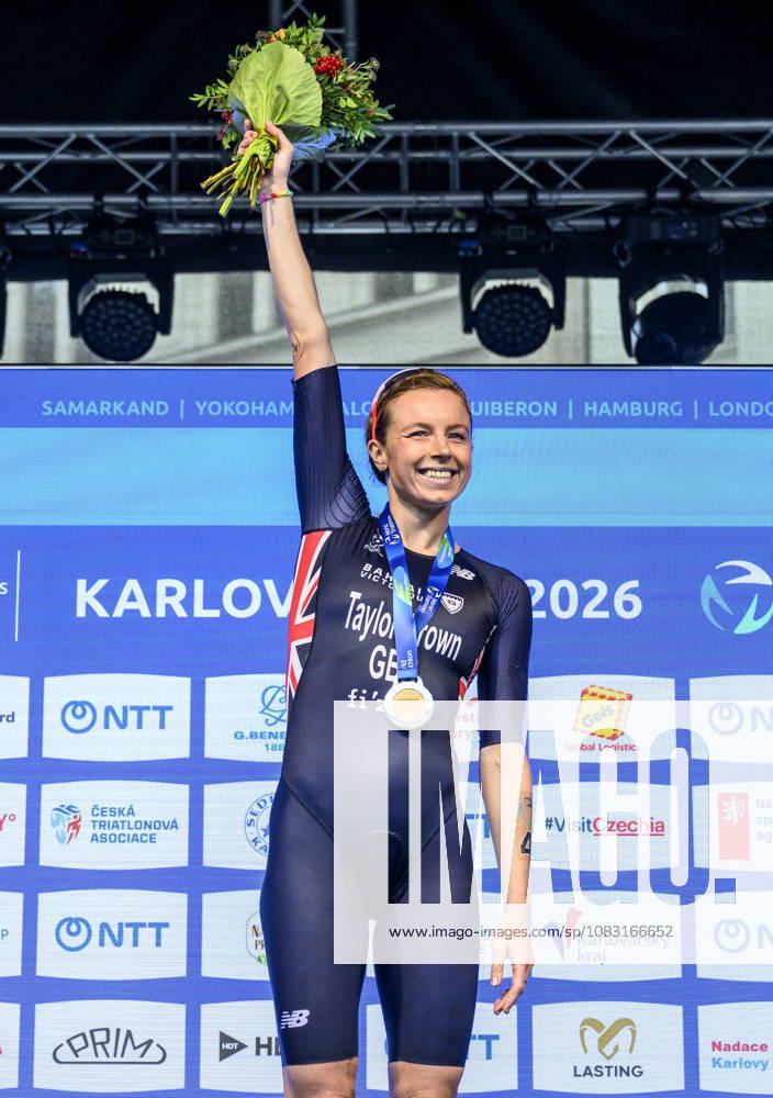Triathlon World Championship, WM, Weltmeisterschaft races, women, September 13, 2026, Karlovy Vary, Czech Republic. Winner Georgia Taylor-Brown of Britain. (CTKxPhoto OndrejxHajek) CTKPhotoP2026091302719 CTKPhotoP2026091302719