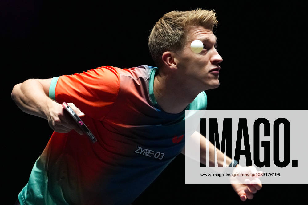 (260913) -- MACAO, Sept. 13, 2026 -- Anton Kallberg competes during the men s singles semifinal match between Hugo Calderano of Brazil and Anton Kallberg of Sweden at the 2026 World Table tennis, Tischtennis (WTT) Champions Macao in Macao, south China, Sept. 13, 2026. ) (SP)CHINA-MACAO-TABLE TENNIS-WTT-MEN S SINGLES (CN) CheongxKamxKa