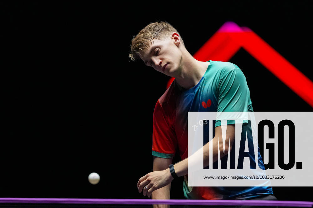 (260913) -- MACAO, Sept. 13, 2026 -- Anton Kallberg reacts during the men s singles semifinal match between Hugo Calderano of Brazil and Anton Kallberg of Sweden at the 2026 World Table tennis, Tischtennis (WTT) Champions Macao in Macao, south China, Sept. 13, 2026. ) (SP)CHINA-MACAO-TABLE TENNIS-WTT-MEN S SINGLES (CN) CheongxKamxKa