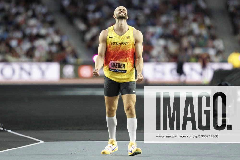 Julian WEBER (GER Germany Javelin Throw) reacts during the World Athletics Ultimate Championship at Gyula Zsivotzky National Athletics Centre on September 12, 2026 in Budapest, Hungary. Hungary