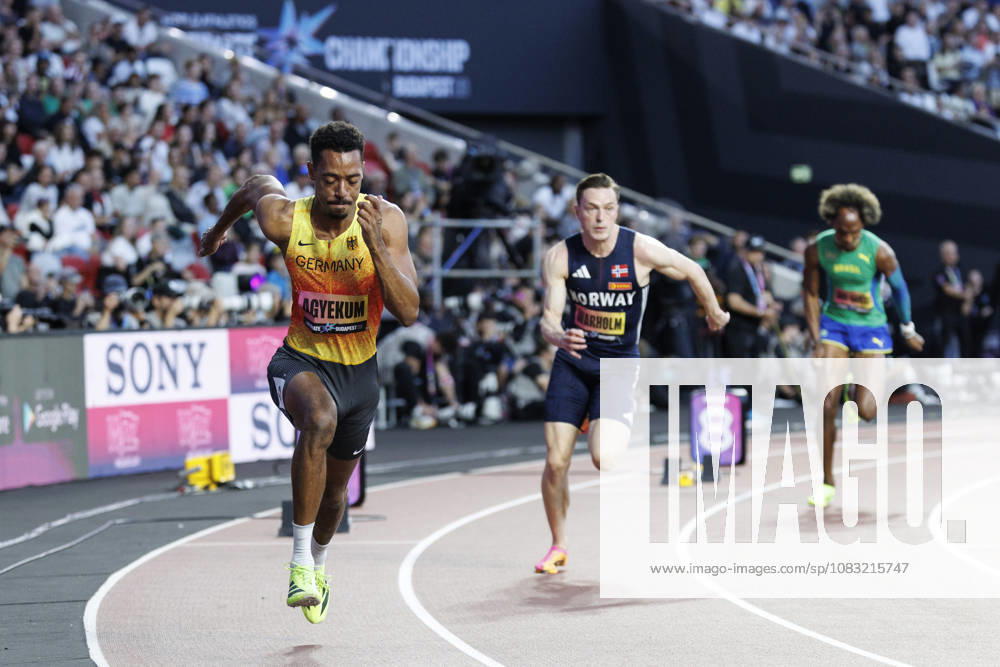 Emil AGYEKUM (GER Germany 400 Meter Hurdles) competing in the 400m hurdles final during the World Athletics Ultimate Championship at Gyula Zsivotzky National Athletics Centre on September 13, 2026 in Budapest, Hungary. Hungary