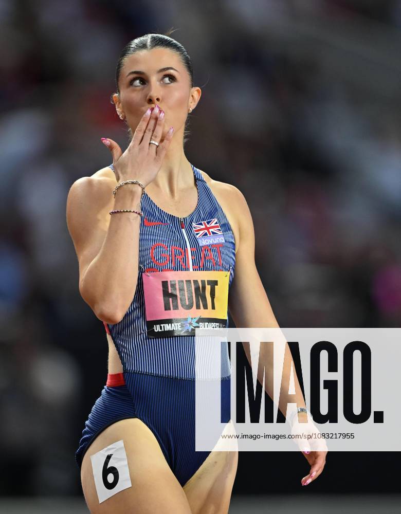 World Athletics Ultimate Championship - Budapest: Day Three BUDAPEST, HUNGARY - SEPTEMBER 13: Amy Hunt of Great Britain reacts after winning the women s 200m semi-final during the World Athletics Ultimate Championship at the National Athletics Centre in Budapest, Hungary on September 13, 2026. Mustafa Yalcin Anadolu Budapest Hungary. Editorial use only. Please get in touch for any other usage.