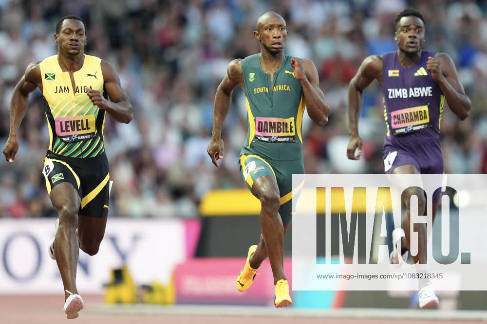 World Athletics Ultimate Championship in Budapest, Hungary Sinesipho Dambile of South Africa competes in the Mens 200m semi finals during the inaugural World Athletics Ultimate Championship at the Gyula Zsivotzky National Athletics Centre in Budapest, Hungary on September 13, 2026. BUDAPEST HUNGARY