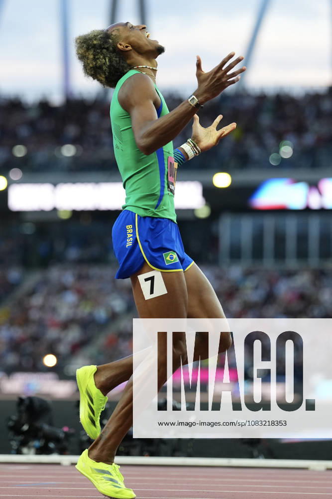 World Athletics Ultimate Championship in Budapest, Hungary Alison DOS SANTOS of Brazil wins the 400 Metres Hurdles Mens Final during the inaugural World Athletics Ultimate Championship at the Gyula Zsivotzky National Athletics Centre in Budapest, Hungary on September 13, 2026. BUDAPEST HUNGARY