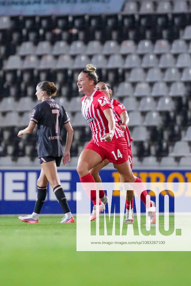 Carina Brunold, SC Freiburg, 14 goal celebrations, emotions, cheering, goal scored, shot on goal, goal, Germany, soccer, Google Pixel Women s Bundesliga, Matchday 4, 2026–2027, SC Freiburg vs. 1. FSV Mainz 05, September 13, 2026, Dreisamstadion, Freiburg, Dreisamstadion, Baden-Württemberg, Germany