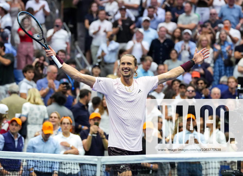 Tennis - US open 2026 - US Open 2026 13 09- 2026 Alexander Zverev (GER) celebrates after beating Ben Shelton (USA) by 3sets to 1 International Sports Fotos Ltd New York USA