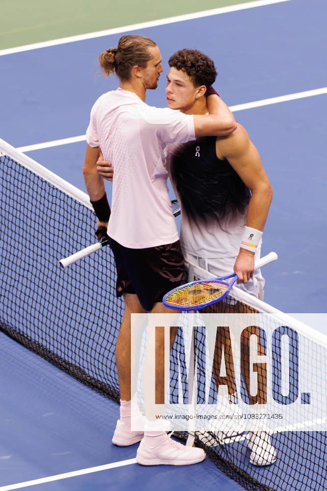 Alexander Zverev (GER) in action against Ben Shelton (USA) during the Mens Final at the US Open on September 13, 2026, held at the USTA Billie Jean King National Tennis Center in New York City. CSM Tennis 2026: US Open, September 13, 2026 - ZUMAc04_ 20260913_zma_c04_465