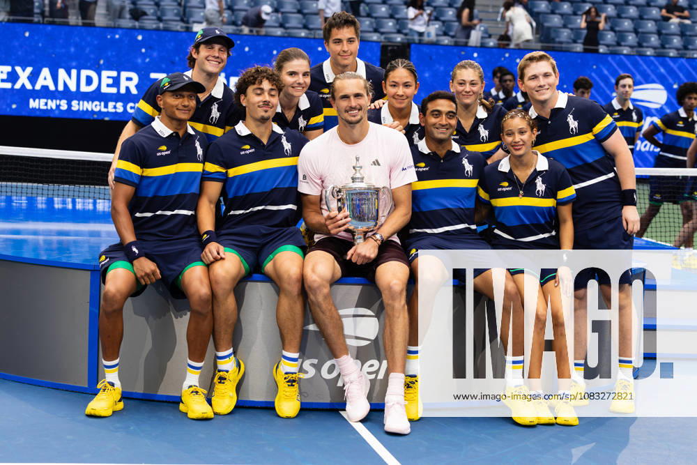 Alexander Zverev (GER) during the trophy ceremony after defeating Ben Shelton (USA) in the Menâ€⠢s Final at the US Open on September 13, 2026, held at the USTA Billie Jean King National Tennis Center in New York City. CSM . New York City USA - ZUMAc04_ 20260913_zma_c04_381