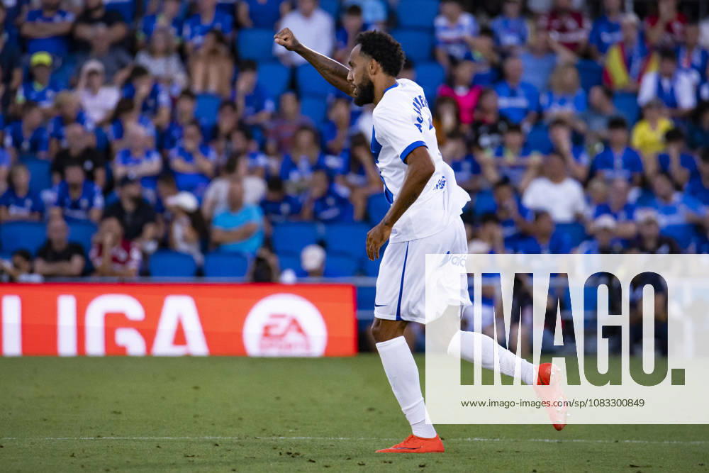 Getafe CF vs. Deportivo La Coruna, La Liga EA Sports 2026, September 13, 2026, Estadio El Coliseum, Getafe, Madrid, Spain Pierre-Emerick Aubameyang of Deportivo La Coruna celebrates his goal during the La Liga EA Sports match between Getafe and Deportivo La Coruna at El Coliseum Stadium on September 13, 2026, in Madrid, Spain Getafe El Coliseum Stadium Deportivo La Coruna Madrid Spain