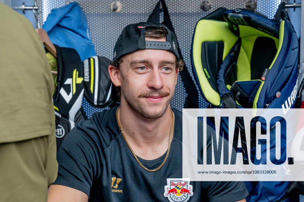 Lucas Thaler, EHC Red Bull Munich, 48 GER, EHC Red Bull Munich, ice hockey, DEL, Open Locker Room, September 14, 2026. Photo: HMB Media, Heike Feiner