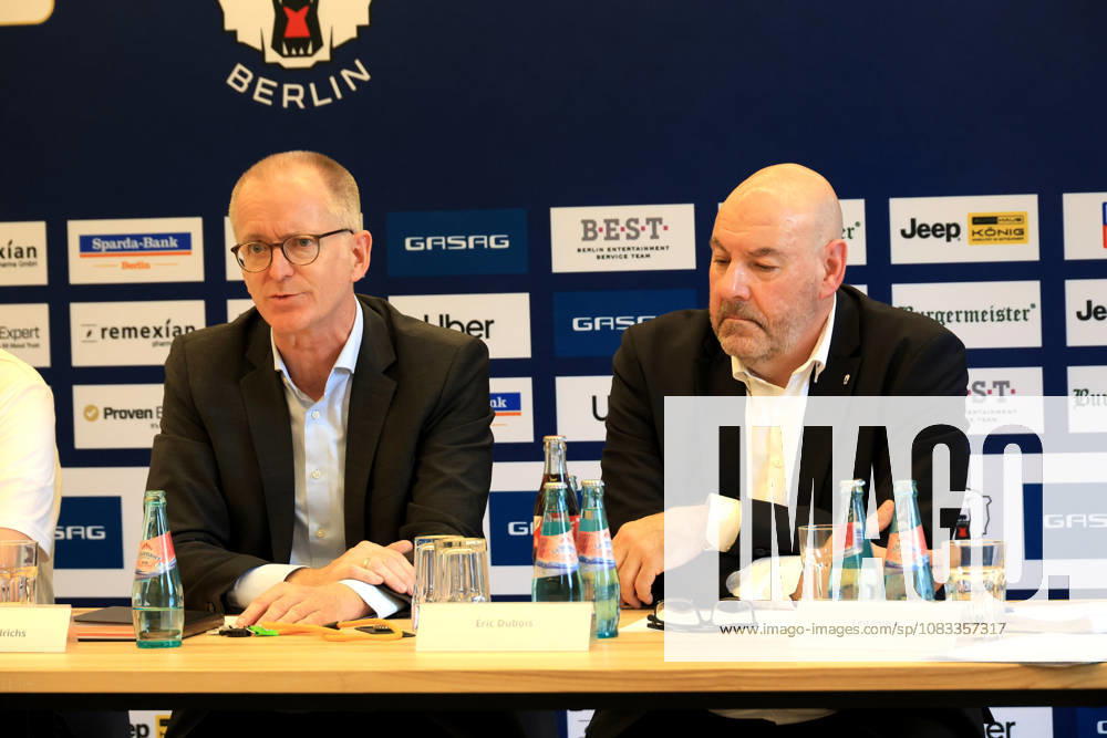 GER, DEU, Germany Georg Friedrich, CEO of GASAG; Head Coach Eric Dubois; Eisbären Berlin; nordphoto GmbH; Engler Berlin; GASAG Berlin; Germany