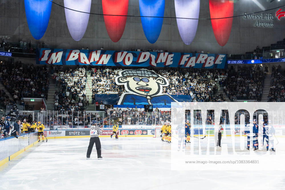 Zurich, Swiss Life Arena, National League: ZSC Lions vs. SC Bern, Choreography by ZSC Lions Fans, Zurich Swiss Life Arena, Zurich, Switzerland