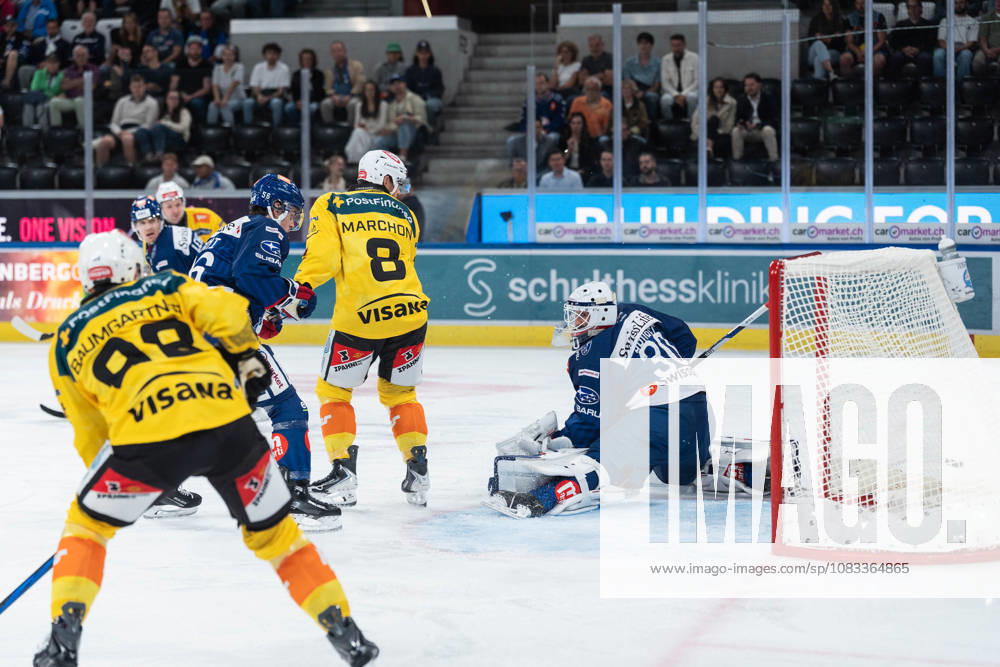 Zurich, Swiss Life Arena, National League: ZSC Lions vs. SC Bern, 30 (Goalie: Simon Hrubec, ZSC), 8 (Marc Marchon, Bern), Zurich, Swiss Life Arena, Zurich, Switzerland