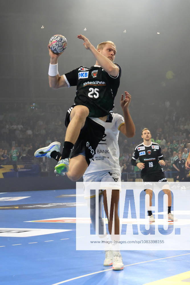 GER Germany, Handball, EHF Champions League, September 16, 2026, 2026–2027 season, Berlin, Fuechse Berlin vs. Veszprém HC, Matthes Langhoff, Fuechse Berlin 25, Ahmed Hesham, Veszprém 15, nordphoto GmbH, Engler Berlin, Max Schmeling Halle, Berlin, Germany