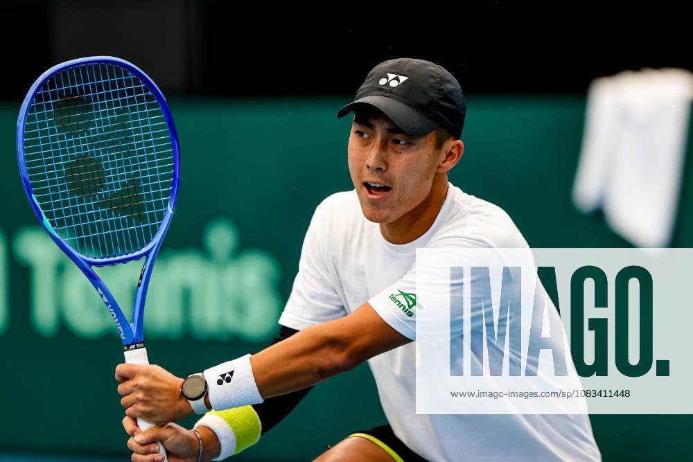 Davis Cup Tennis - Australia Team Training 1 in Brisbane, Australia - 17 SEP 2026. Rinky Hijikata seen in action during Australian Davis Cup Team training at Pat Rafter Arena. Australian Davis Cup Team training prior to their World Group I tie versus Poland. The Round is being held at Pat Rafter Arena. Brisbane Australia
