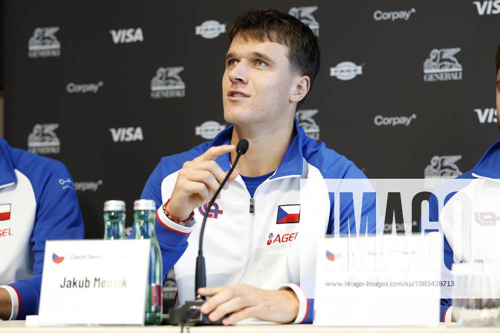 Czech tennis player Jakub Mensik at a press conference, PK, Pressekonferenz ahead of the 2026 Davis Cup Men s World Team Tennis Championship match against the U.S., in Prague, Czech Republic, September 17, 2026. (CTKxPhoto PavelxLebeda) CTKPhotoF202609170020001 CTKPhotoF202609170020001