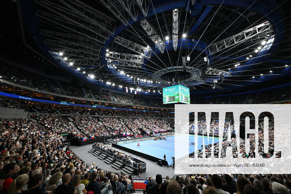 Jakub Mensik (CZE), right, playes against Learner Tien (USA) in the game of the 2026 Davis Cup men s team tennis World Championship, WM, Weltmeisterschaft match between the Czech Republic and the United States, in Prague, Czech Republic, on September 18, 2026. (CTKxPhoto MichalxKamaryt) CTKPhotoP2026091805731 CTKPhotoP2026091805731