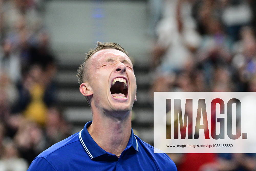 Jiri Lehecka (CZE) reacts in the game against Ben Shelton (USA) of the 2026 Davis Cup men s team tennis World Championship, WM, Weltmeisterschaft match between the Czech Republic and the United States, in Prague, Czech Republic, on September 18, 2026. (CTKxPhoto MichalxKamaryt) CTKPhotoP2026091806729 CTKPhotoP2026091806729