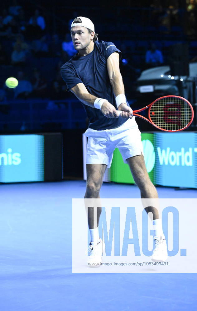 LKS 20260919 Finland s Otto Virtanen returns the ball to Monaco s Valentin Vacherot (not in picture) during their Davis Cup World Group I singles match between Finland and Monaco in Espoo, Finland, on September 19, 2026. - HEIKKI SAUKKOMAA Espoo Finland QDKH24EMa4w
