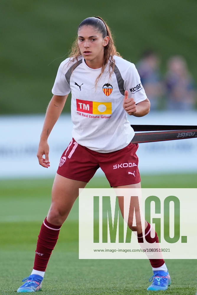 Marta Mascarell Constantino of VCF Femenino warms up during the Spanish Women League, Liga F, football match between Real Madrid and Valencia CF at Alfredo Di Stefano stadium on September 19, 2026, in Valdebebas, Madrid, Spain. Real Madrid V Valencia CF - Liga F - ZUMAa181 20260919_zaa_a181_291